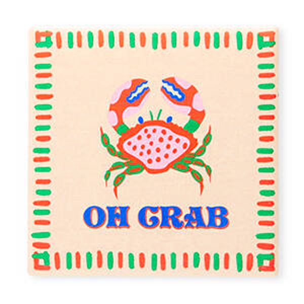 Tegeltje "Oh crab"