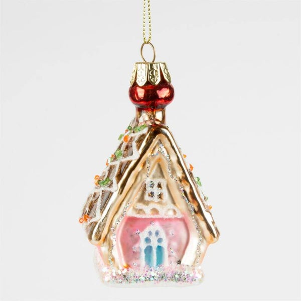 PRINCESS GINGERBREAD HOUSE SHAPED BAUBLE