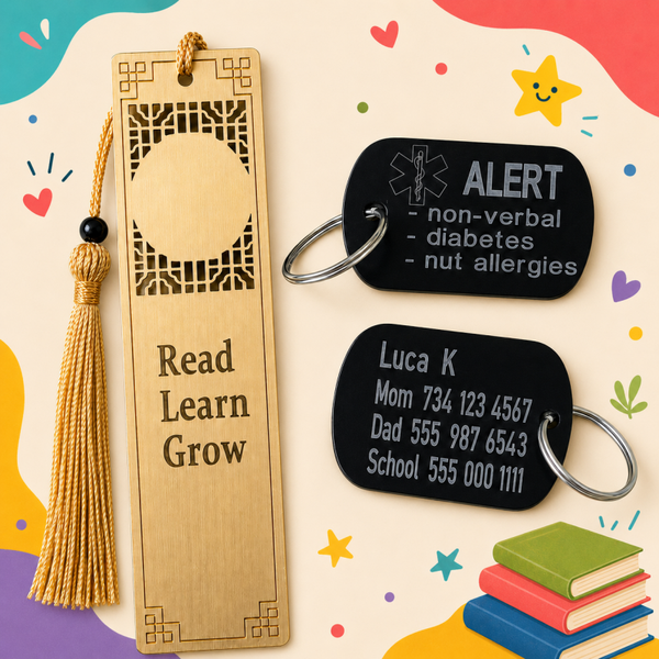 Bundle & Save:  Bookmark & ID - Medical Alert Tag Bundle