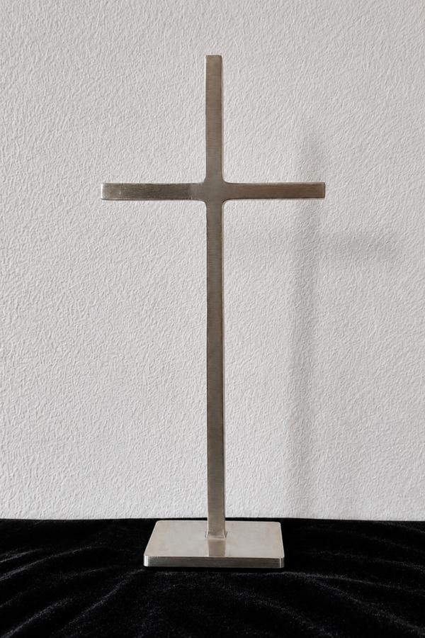 Brushed Stainless Steel Desk Cross