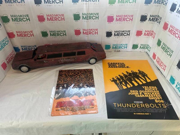 Thunderbolts movie limousine popcorn bucket and poster bundle