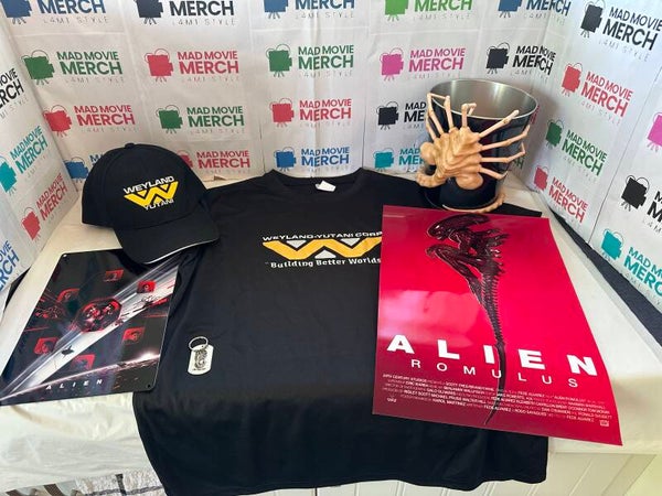 Alien Romulus face hugger popcorn bucket and poster bundle