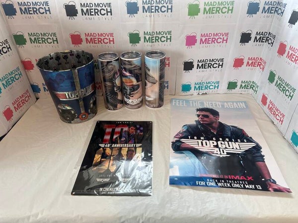Top Gun Movie 40th Anniversary Popcorn Bucket and Drinks Tumbler Bundle