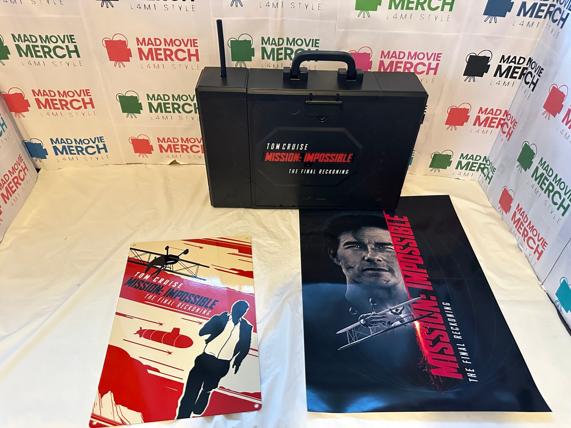 Mission Impossible The Final Reckoning Movie Light Up Briefcase Popcorn Bucket Drinks cup and Poster Bundle