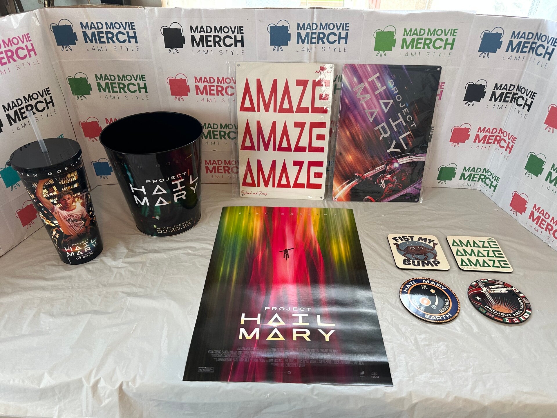 Project Hail Mary Popcorn Bucket and Drinks cup bundle