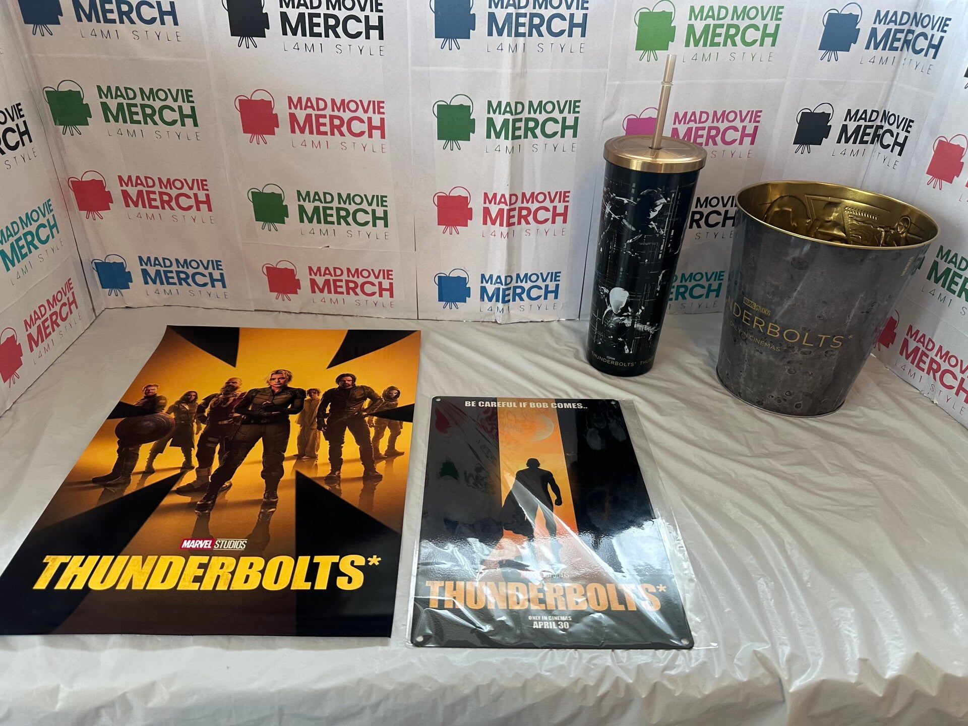 Thunderbolts movie popcorn bucket and drinks cup bundle