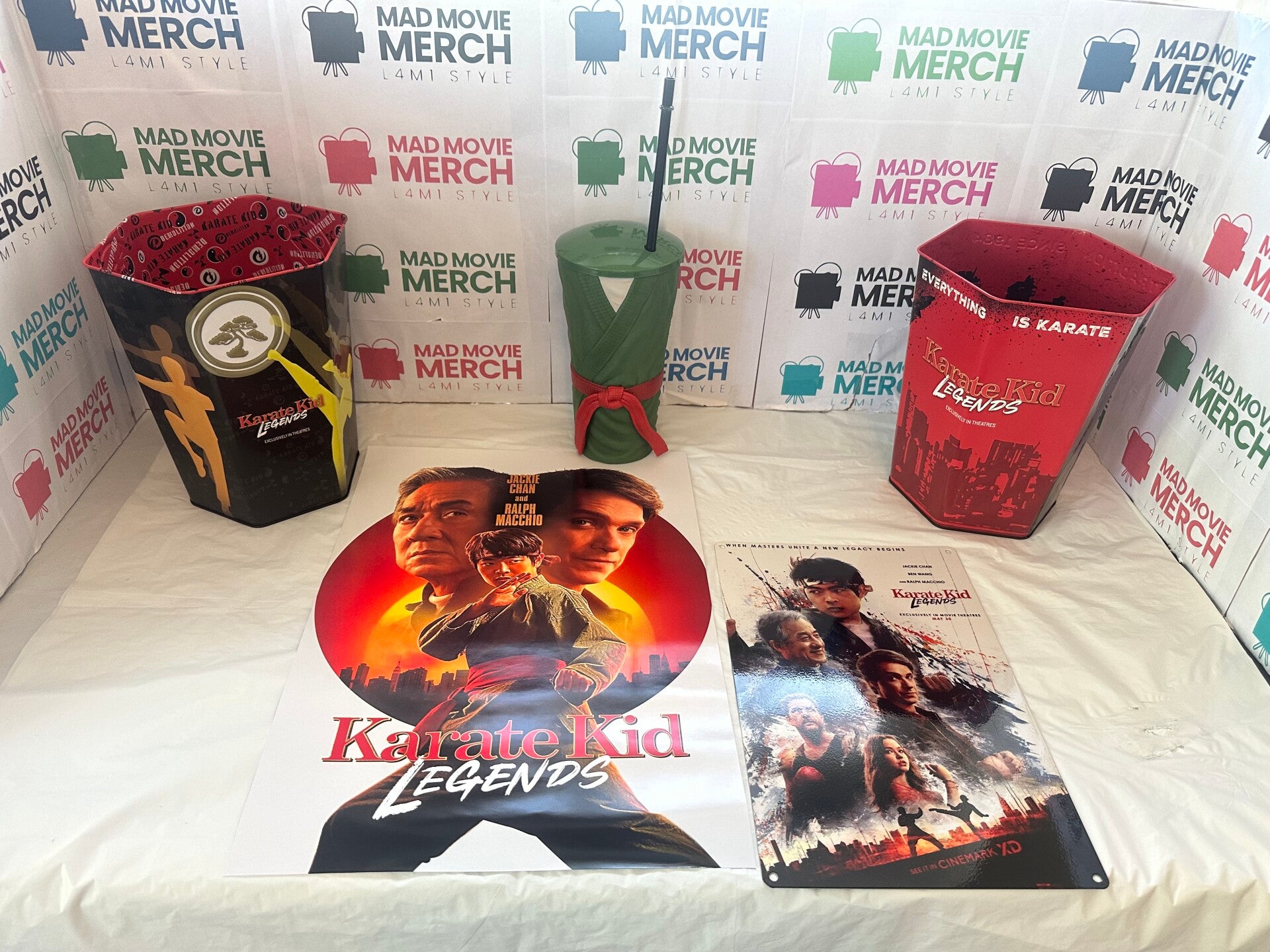 Karate Kid Legends Popcorn Bucket Drinks Cup and Poster Bundle