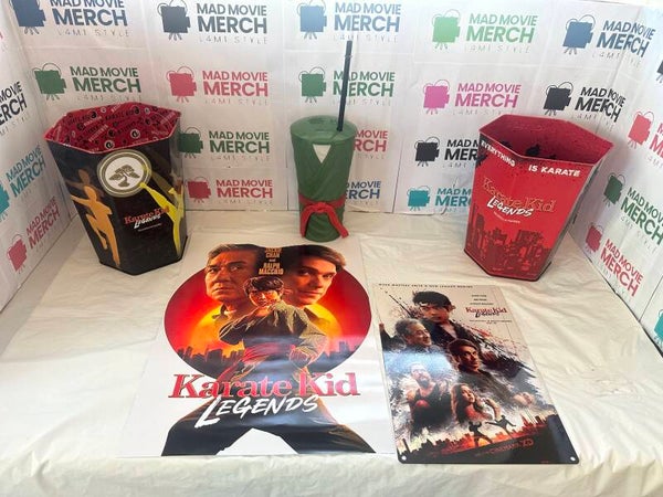 Karate Kid Legends Popcorn Bucket Drinks Cup and Poster Bundle