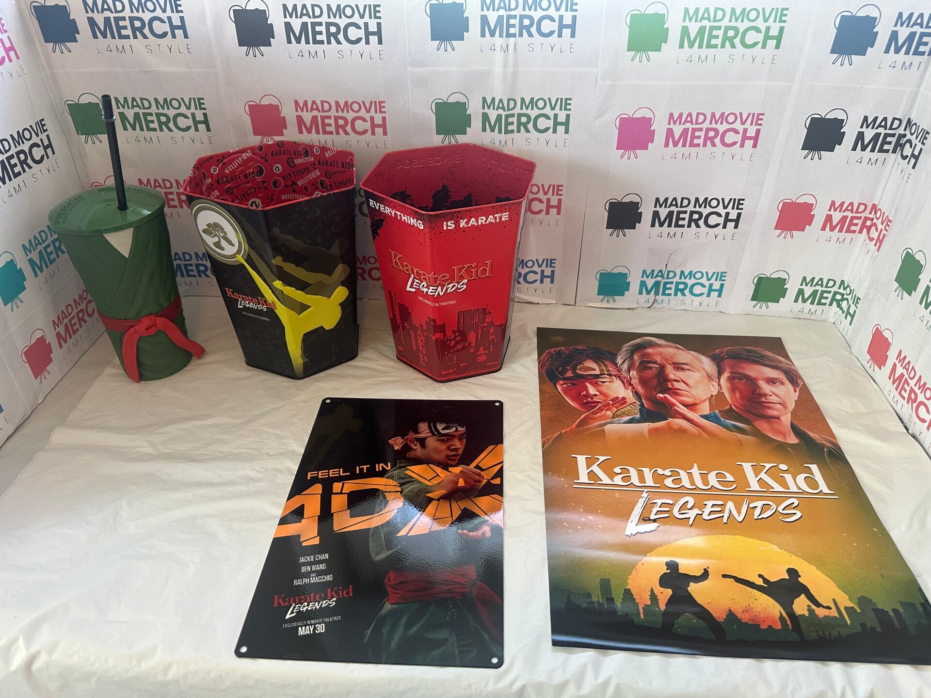 Karate Kid Legends Popcorn Bucket Drinks Cup and Poster Bundle