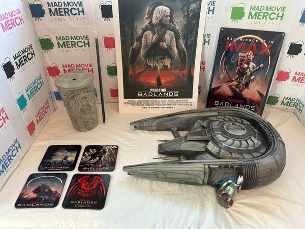 Predator Badlands Deck Dropship Popcorn Bucket Light Up Totum Cup and Poster Bundle