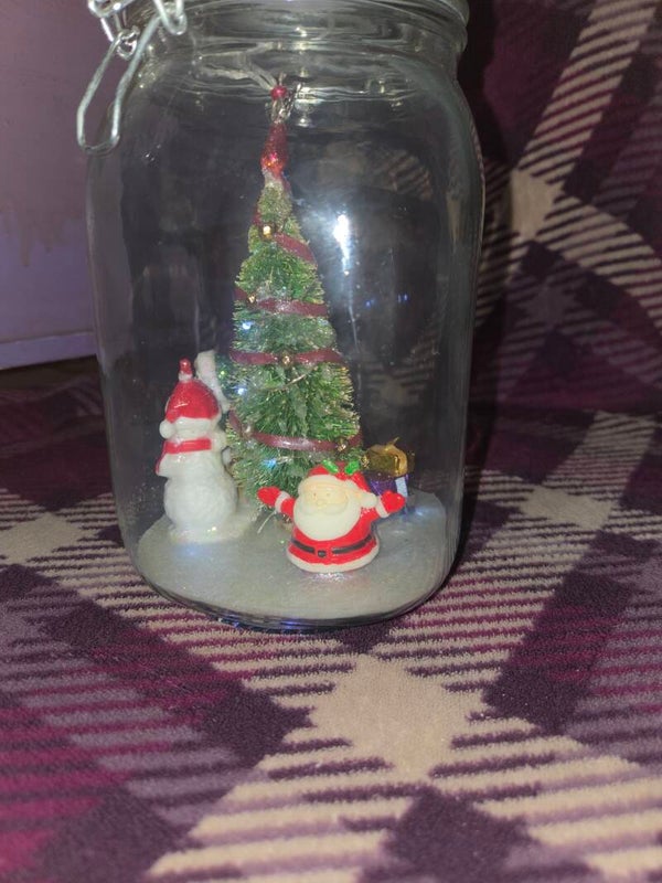 Large Mason Jar - Santa