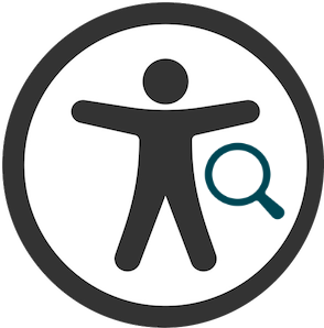 Accessibility icon at Combe Martin History website | Combemartinvilage.co.uk 2023-2024