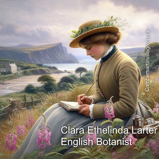 Painting of Clara Ethelinda Larter | English Botanist | Combemartinvillage.co.uk