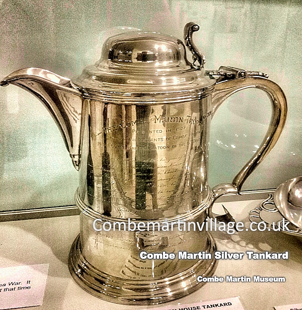 Silver tankard made from Combe Martin Silver  mines