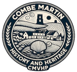 Combe Martin Village History Project (CMVHP). A round website logo.