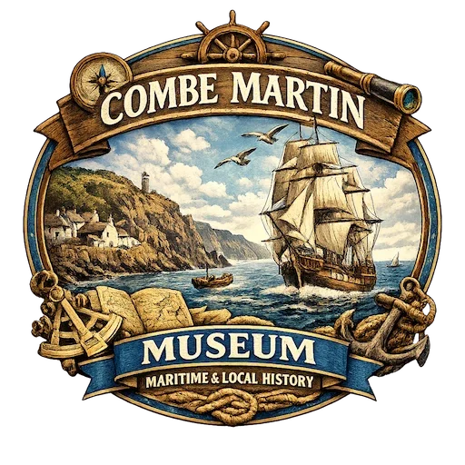 Logo for Combe Martin Museum, Ilfracombe, North Devon.