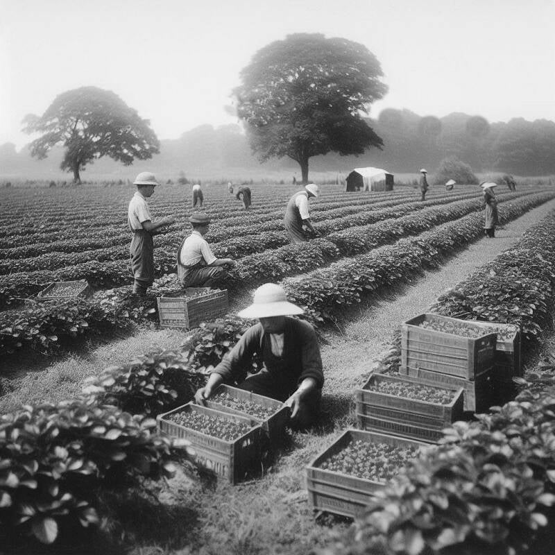 A Picture of Combe Martin History of Strawberry Farming - By Combemartinvillage.co.uk. 