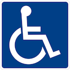 Blue Disability Icon. Combe Martin Museum is Disability Friendly
