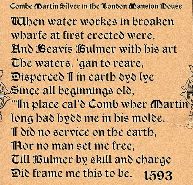 Combe Martin silver tankard at Combe martin museum,  combe martin history website, www.combemartinvillage.co.uk