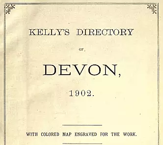 Kellys Directory for Combe Martin in 1902. Title page.  Combemartin History, Combemartinvillage.co.uk