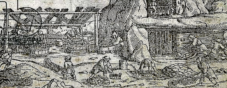 Combe Martin silver mines in north devon, a picture of medieval miners in combe martin  combemartinvillage.co.uk  2023