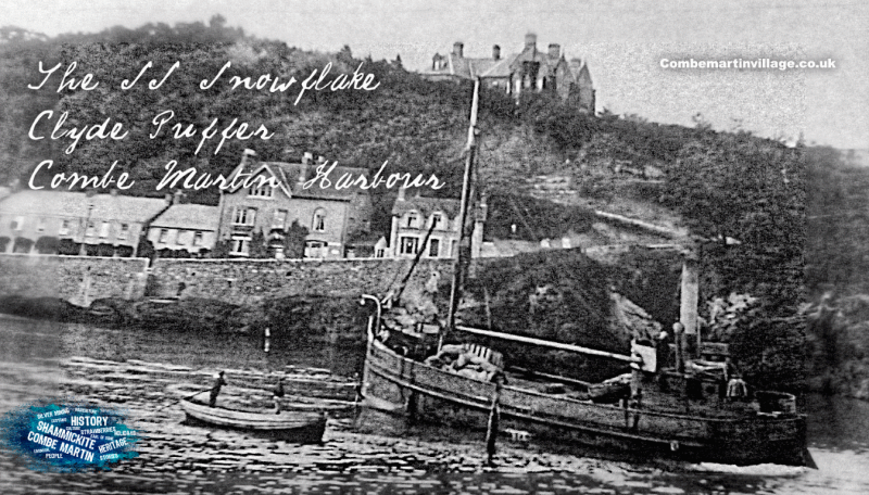 Combe Martin the "SS Snowflake" | 19th Century Combe Martin Village History 2023