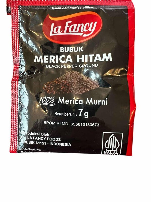 E452 :  La Fancy 100% Merica Hitam Bubuk 7g x 3 pcs