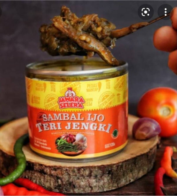 A057 :  Jawara Selera Sambal Ijo Teri Jengki 135g