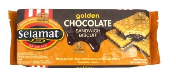 F189 :  Selamat Biscuit Golden Chocolate 102g