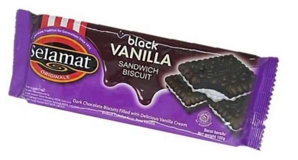 F188 :  Selamat Biscuit Black Vanilla 102g