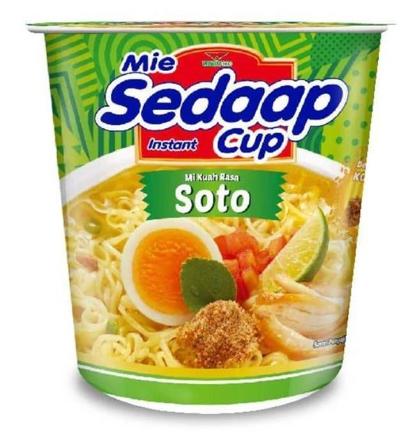 C120 :  Sedaap Mie Cup Rasa Soto Versi Indonesia 81g