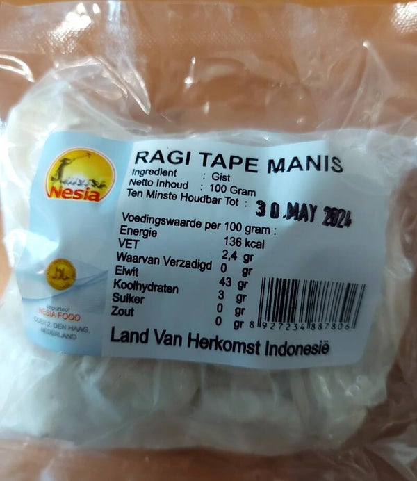 H105 :  Nesia Ragi Tape 100g