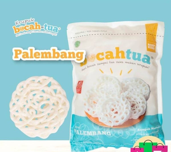 G084 :  Indosnack Bocah Tua Krupuk Palembang Hot  &  Spicy 200g (Less Baking Soda, Whitener Free, Borax Free & Gluten Free)