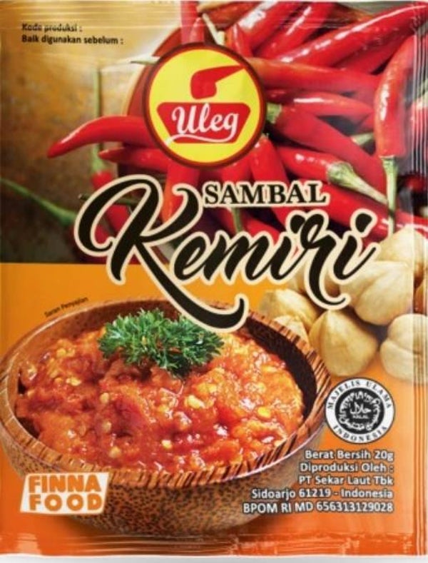 A083 : Finna Uleg Sambal Kemiri 20g x 10 sachet