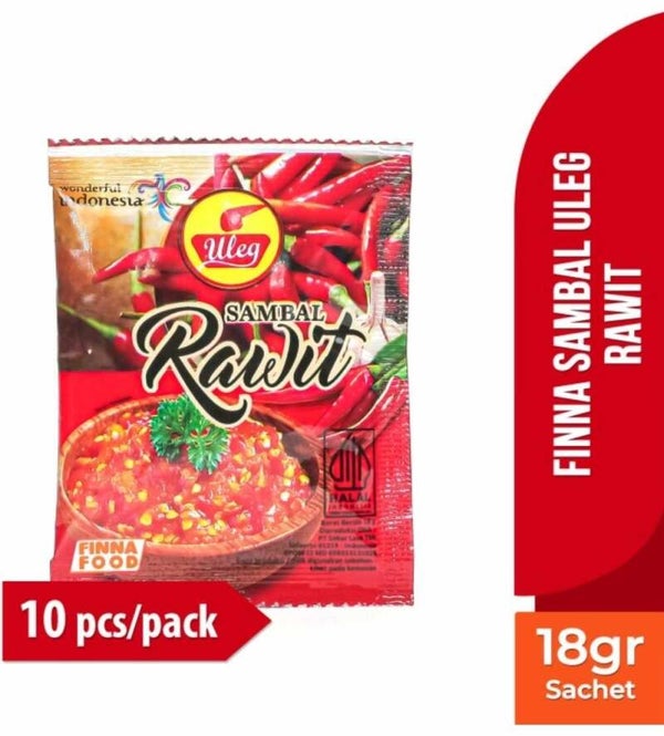 A110 :  Finna Uleg Sambal Rawit 18g x 10 Sachet