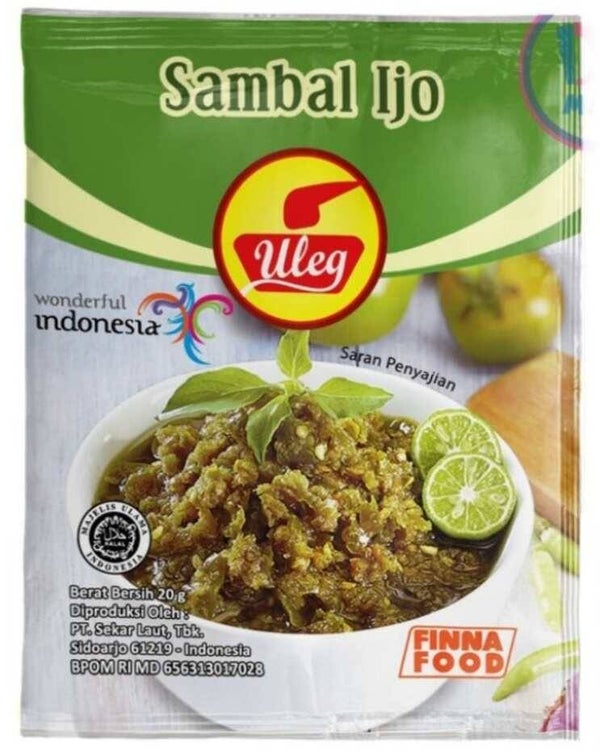 A111 :  Finna Uleg Sambal Ijo 18g x 10 Sachet
