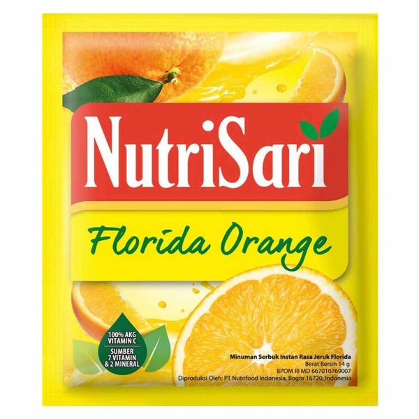 B013 :  Nutrisari   Florida  Orange     11g x 10 sachet