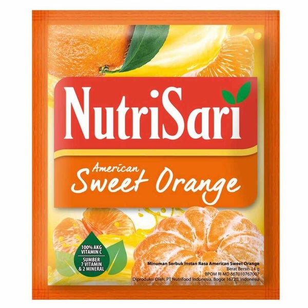 B015 :  Nutrisari  American  Sweet  Orange    11g x 10 sachet