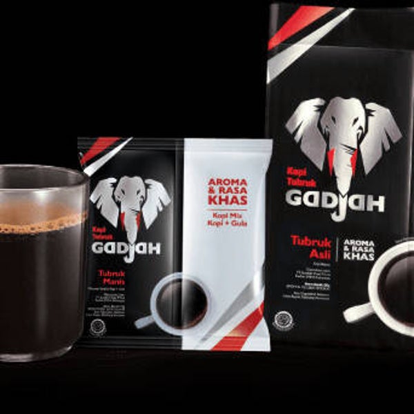 B399 :  Gadjah Kopi Tubruk Manis ( Gula Terpisah ) 23g x 10 sachet
