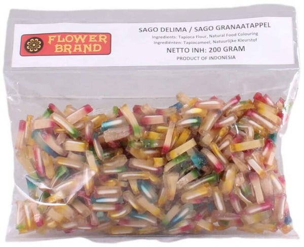H041 : Flower Brand Sago Delima (Granaatappel) 200g