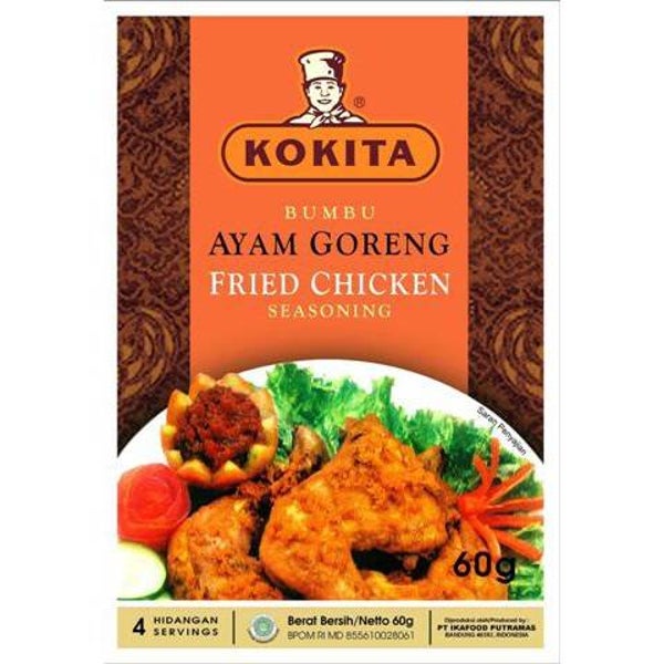 E370 :  Kokita Bumbu Ayam Goreng 60g x 3 pcs