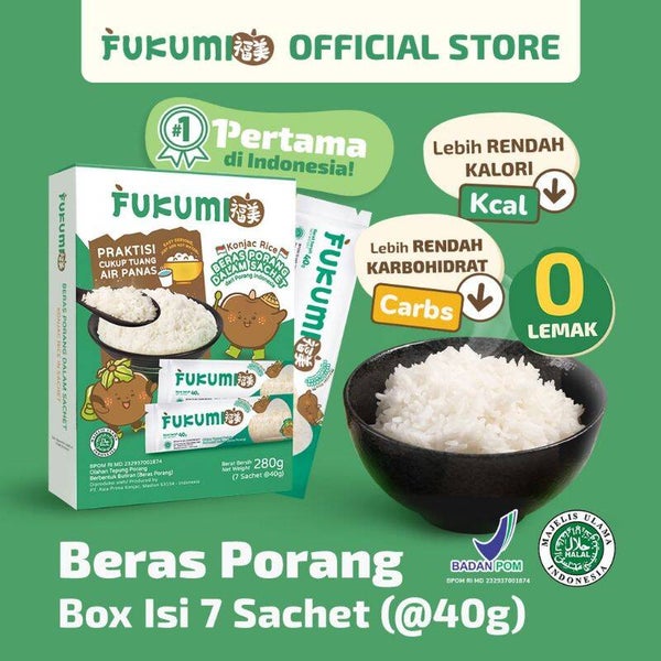 D083 :  Fukumi Beras Porang Instant Rice 40g x 7 sachet