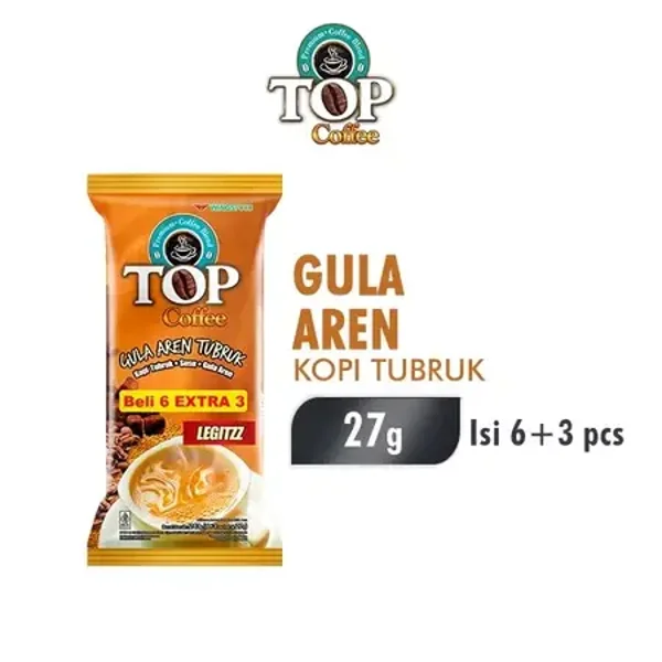Top Coffee Gula Aren Tubruk isi 9 sachet