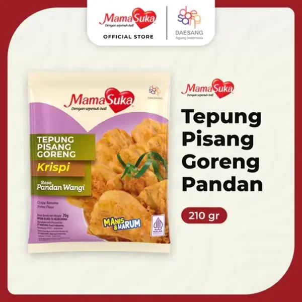 D026 :  Mamasuka Tepung Pisang Goreng Pandan Wangi 210g