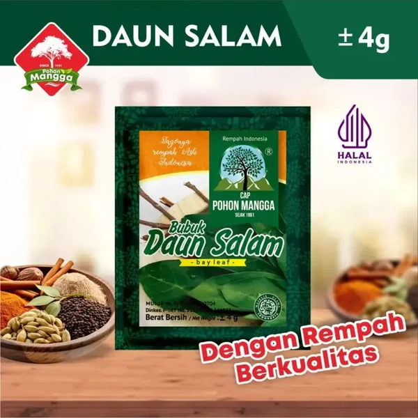 Cap Pohon Bubuk Daun Salam 4g x 3 sachet