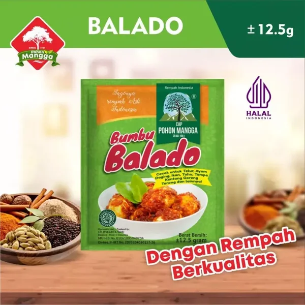 Cap Pohon Mangga Bumbu Balado 12.5g x 3 sachet