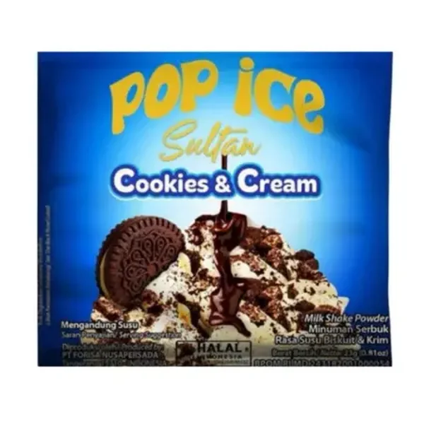 Pop Ice Sultan Cookies & Cream isi 10 sachet