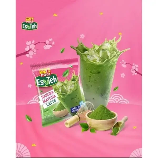Es Teh Poci Sakura Matcha Latte isi 10 sachet