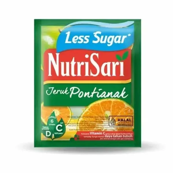 Nutrisari Less Sugar Jeruk Pontianak isi 10 sachet