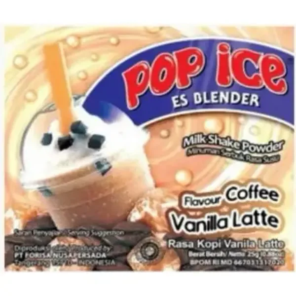 Pop Ice Vanilla Latte isi 10 sachet